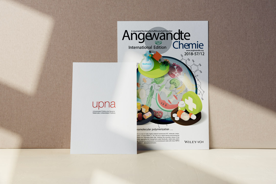 Diseño gráfico para la portada Angewandte Chemie, UPNA